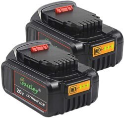 2Pack AOYAN 20V 5.0Ah DCB200 MAX XR Lithium Ion Battery Replacement for Dewalt DCB205-2 DCB206 DCB206-2 DCB204 DCB204BT-2 DCB203 DCB201 DCB200 Cordless Tools, The Battery is not Created or Sold by Dewalt