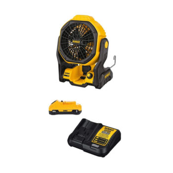 DEWALT DCE511B 11" Corded/Cordless Jobsite Fan (Tool Only) with DCB230C 20V Battery Pack