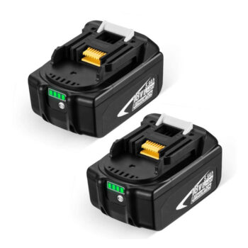 Powerextra 2Pack 5.5Ah 18-Volt LXT Lithium Battery for Makita BL1830 BL1840 BL1850 BL1815 194205-3 LXT-400 Cordless Power Tools Wth LED Indicator Display